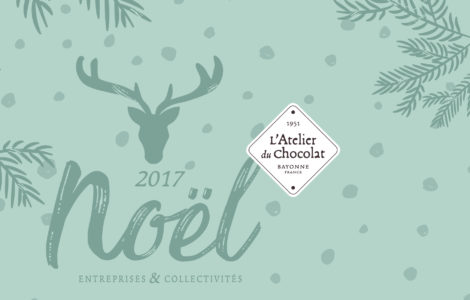 Atelier du Chocolat, noël 2017, identité visuelle, packaging